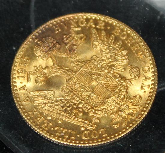 1915 gold Ducat restrike